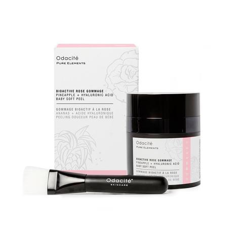 Bioactive Rose Gommage • Pineapple + Hyaluronic Acid • Resurfacing Enzyme Mask Exfoliant Odacite